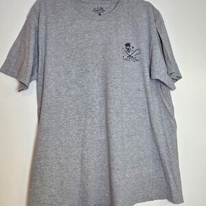 Salt Life Dive Bar T-Shirt Men's Large Gray Graphic Tee Spearfishing Flag